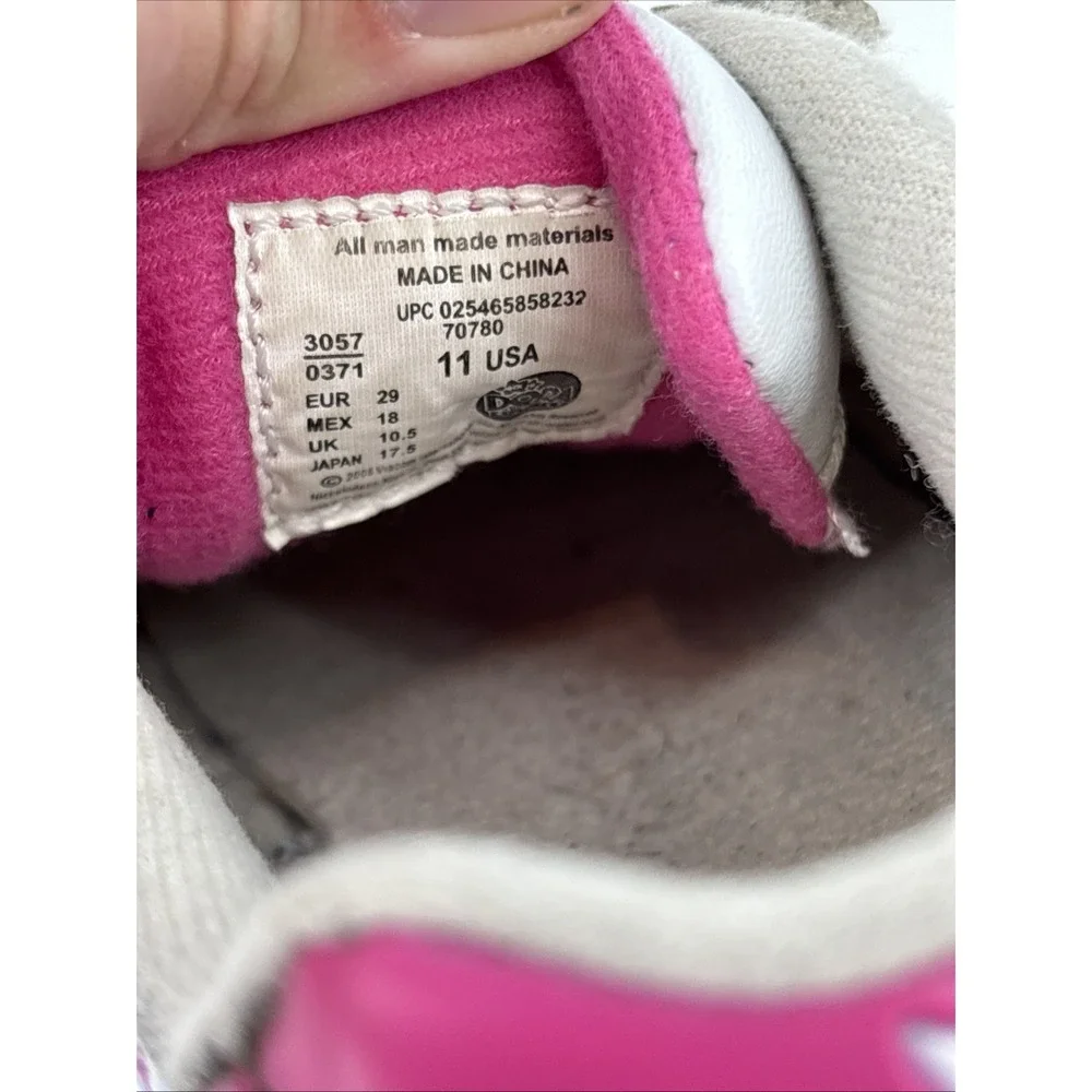 Y2K 2008 Nickelodeon Jr Dora The Explorer White Pink Tennis Shoes Size 11 Girls‎